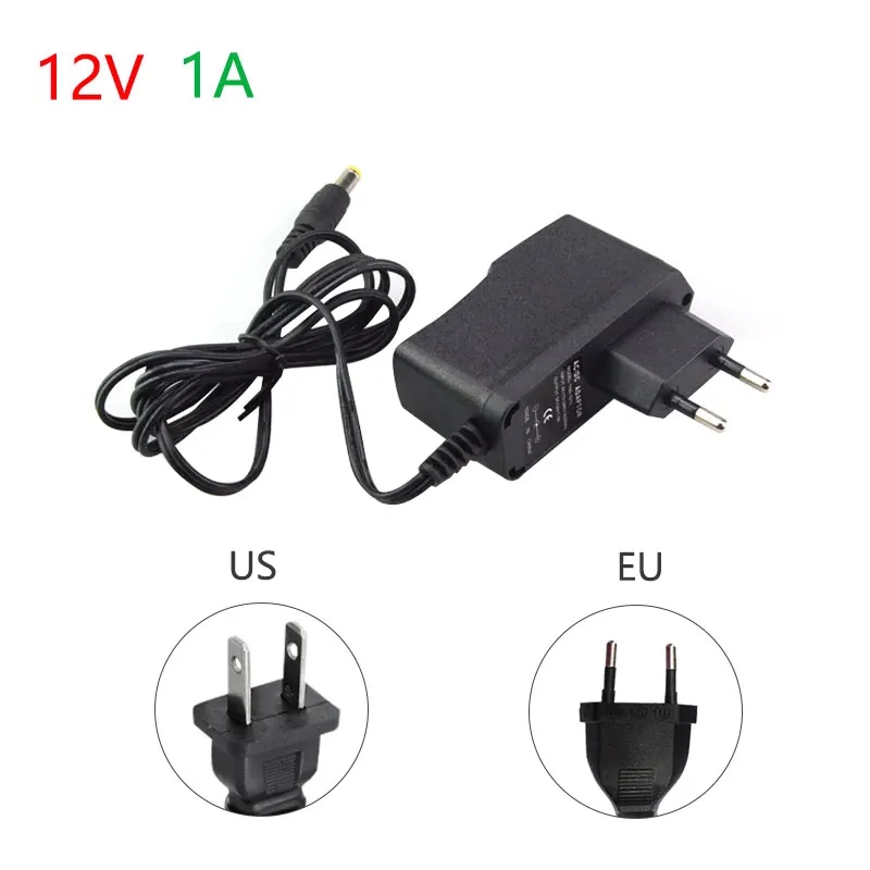 DC 12 V 1A 2A 3A Voeding AC100-240V Converter Adapter DC12V EU/US Plug 5.5mm x 2.1-2.5mm Verlichting Transformator Driver
