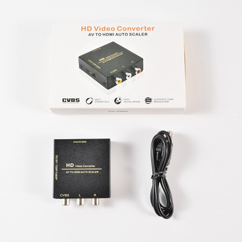 AV to HDMI Adapter RCA to HDMI HD Converter for PC//PS4/PS3/TV/STB/VHS/VCR/Camcorder/DVD 1080P