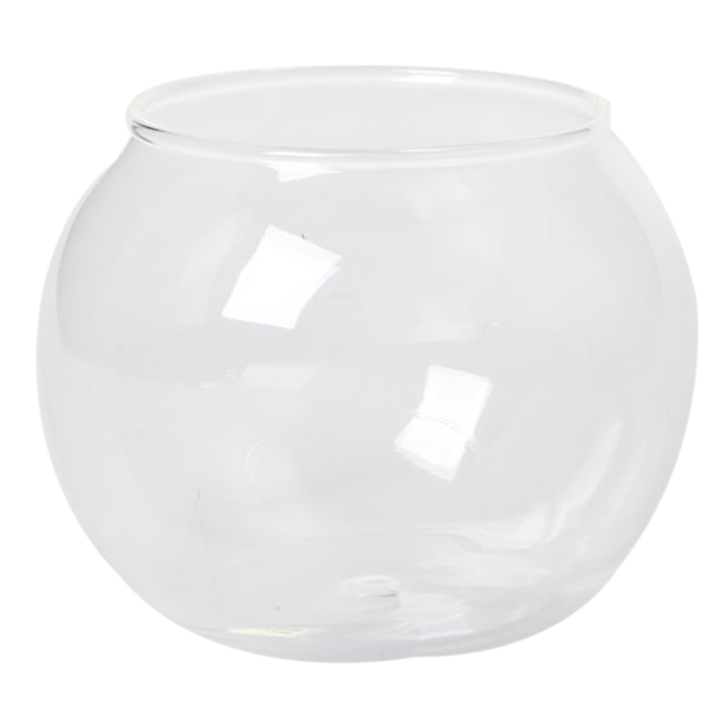 Recipiente redondo transparente de cristal, recipiente esférico transparente, jarón de pescado, tarro de Tanque De Agua