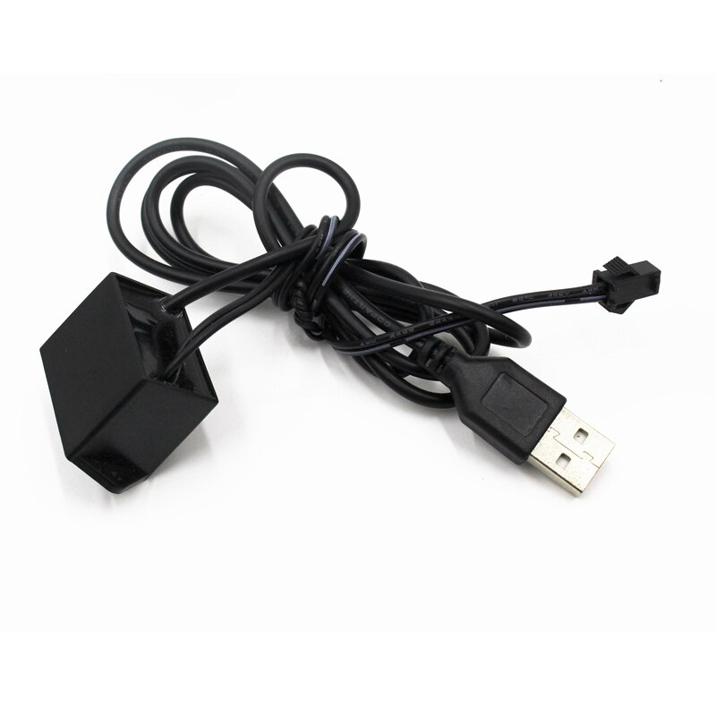 Adaptador de fuente de alimentación USB DC5V, controlador inversor para luz El cable electroluminiscente de 1-5M, CC a CA
