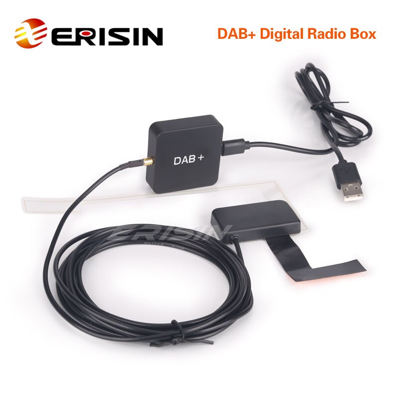 Erisin Dab + Digitale Autoradio Antenne Mcx Versterkte Antenne Voor Android 5.1/6.0/7.1/8.0/9.0/10.0 Radio 'S ES354