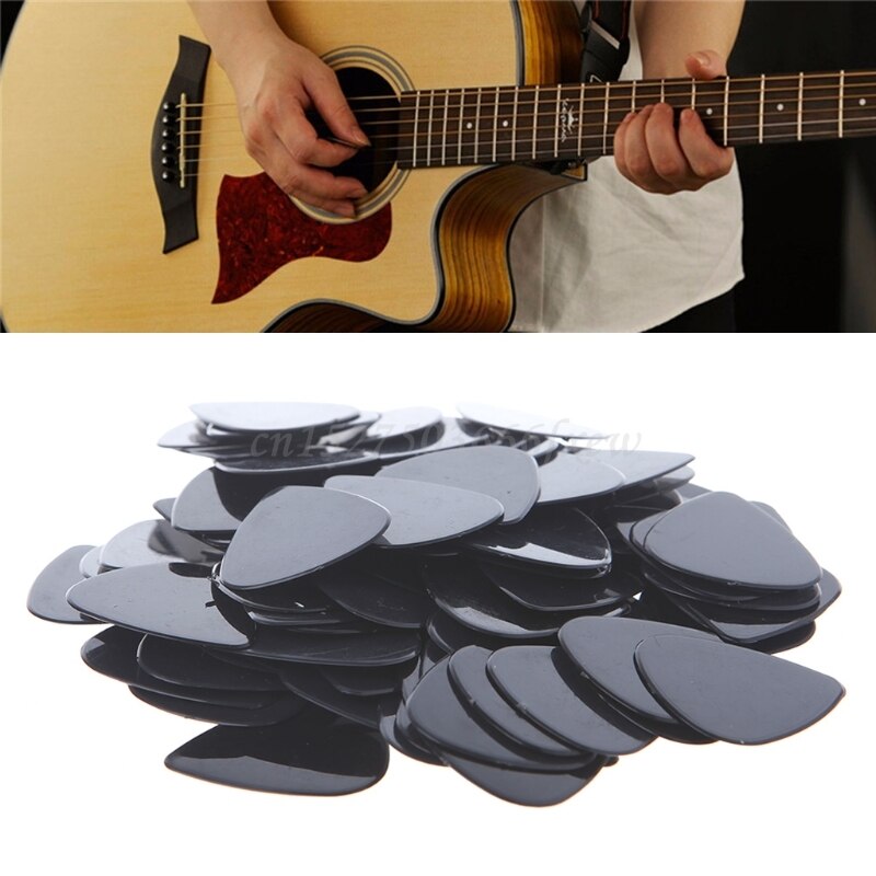 Lote de 100 púas para guitarra eléctrica acústica, 0,71mm, púas, instrumento Musical