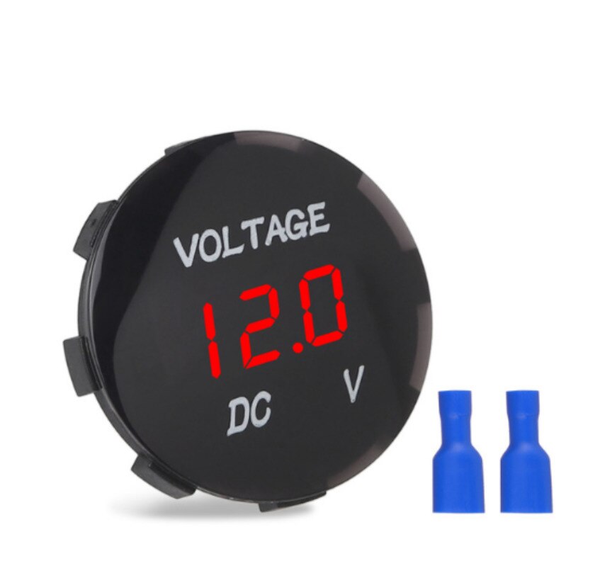 Dc 12 V-24 V Auto Motorfiets Waterdichte Led Panel Digitale Voltage Meter Voltmeter Auto En Motorfiets Voltmeter modificatie: Red light