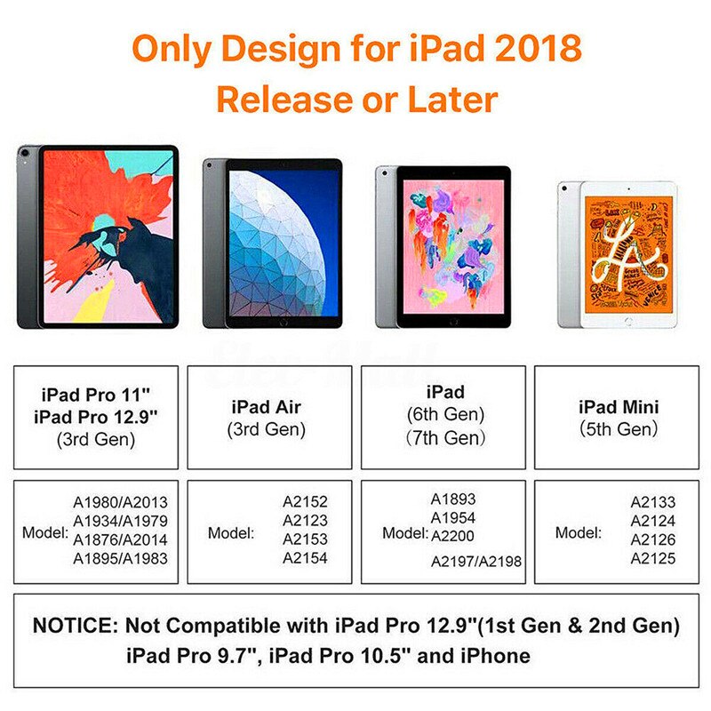 Palm Rejection Smart Pen Stylus Pencil Touch Pen For Apple iPad Pro Air 3rd Gen For iPad 6th & 7th Tablet Pen Capacitive Stylus