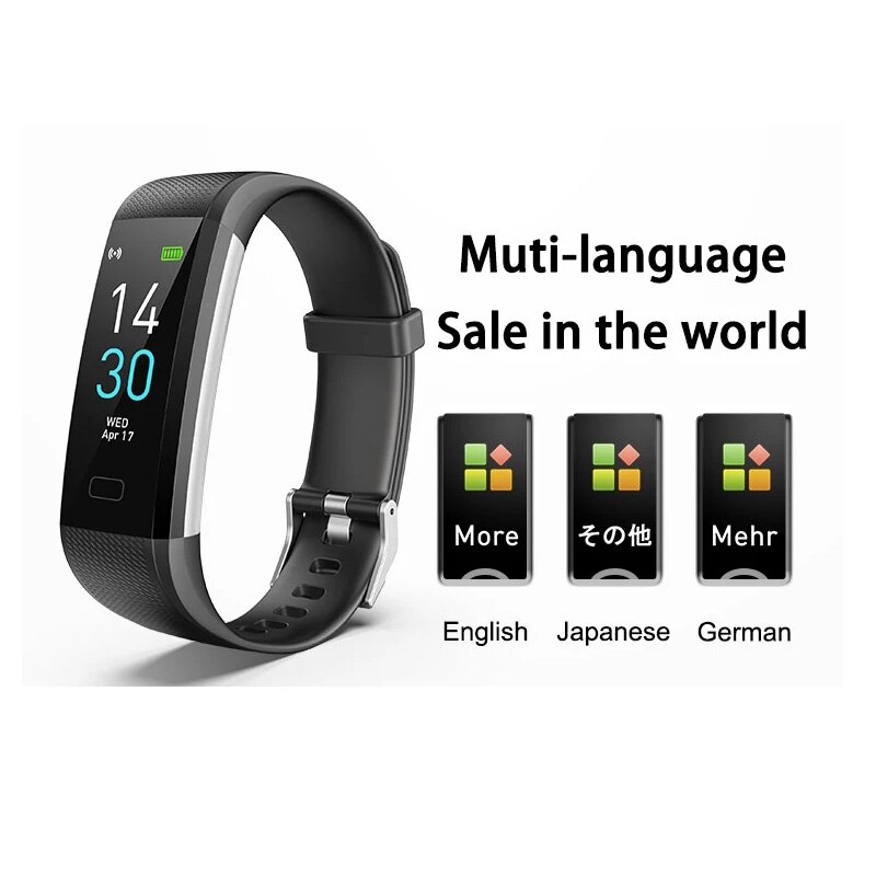 Waterdichte sportschool fitness sport stappenteller armband hardlopen stappenteller tracker horloge bloeddruk gezondheid hartslagmeter