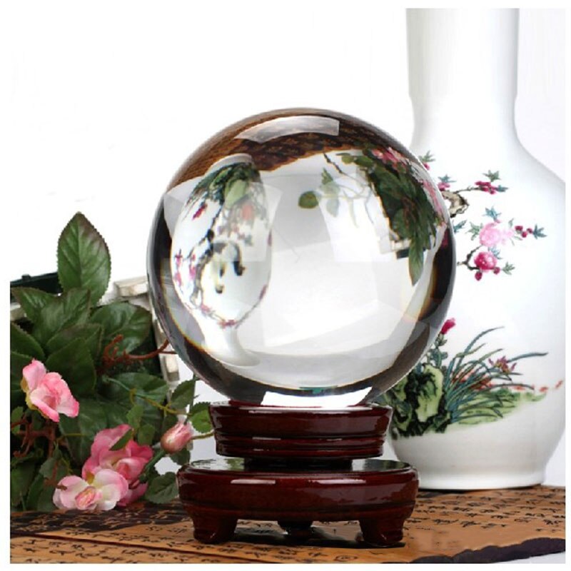 4cm Clear Crystal Ball Photography Prop Meditation Ball Glass Sphere Display Transparent Home Decoration Crafts Balls