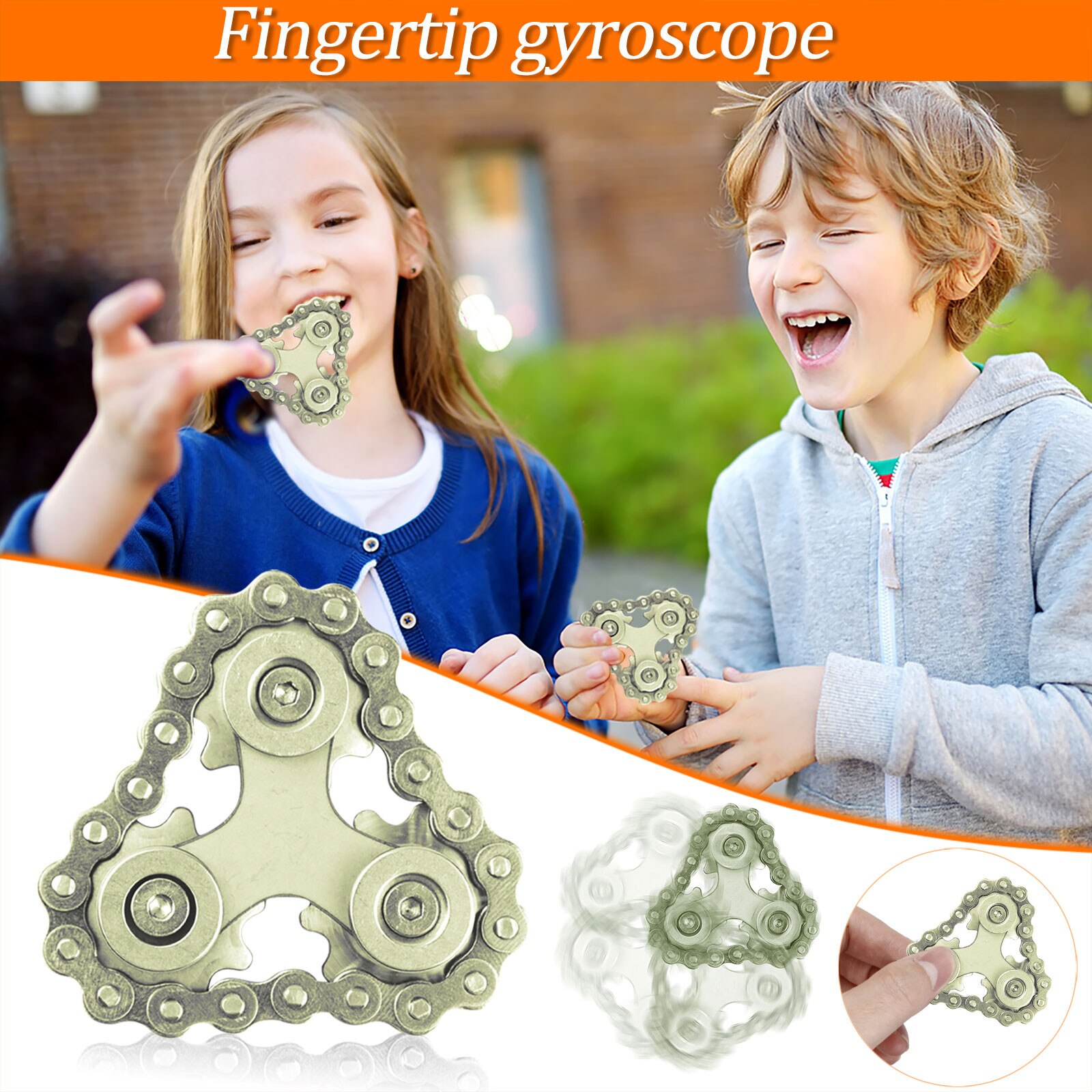 Fingertip Gyro Sprocket Novelty Chain Toothed Flywheel Fingertip Toys Education Lightweight Portable Toy