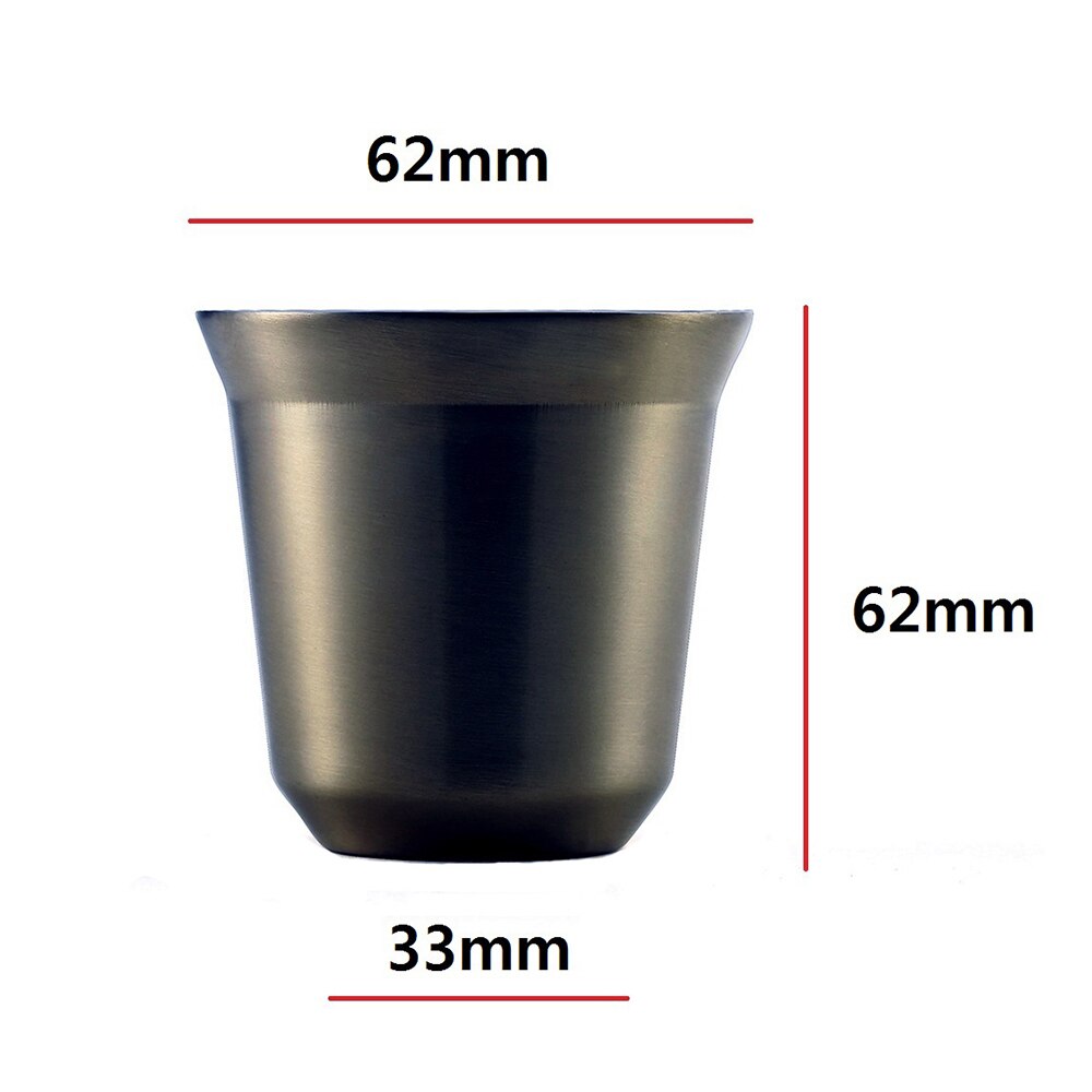 Tasse à expresso en acier inoxydable à Double paroi 80ml, isolant Nespresso Pixie, tasse à café en forme de Capsule, tasse thermique mignonne, tasses à café