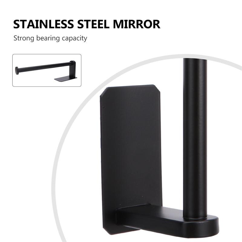 No Holes Roll Paper Holder Stainless Steel Paper Towel Rack Tissue Holder Toilet Paper Stand For Bathroom Storage Rack