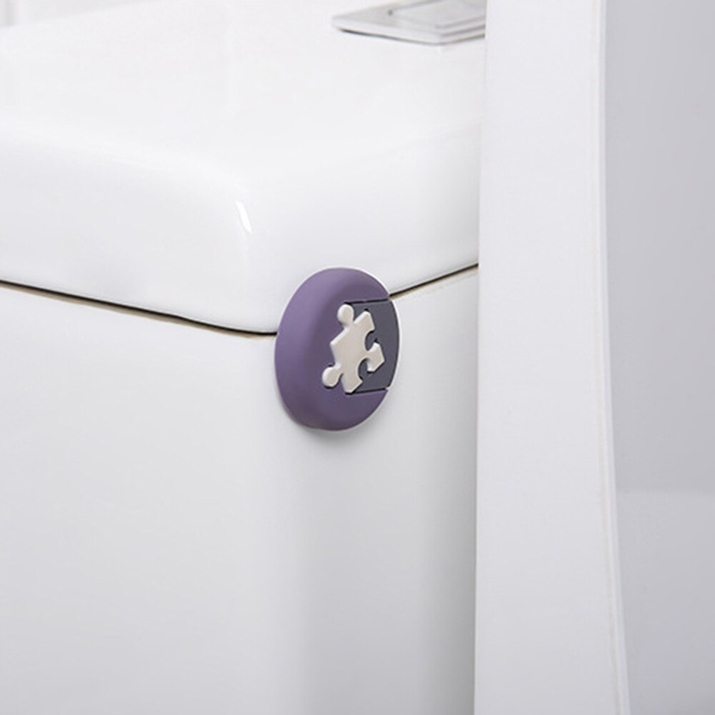 4pcs Door StopperWall Protector Door Handle Silicone Bumper Guard Stopper Self Adhesive Rubber Round Home Back Door Crash Pads