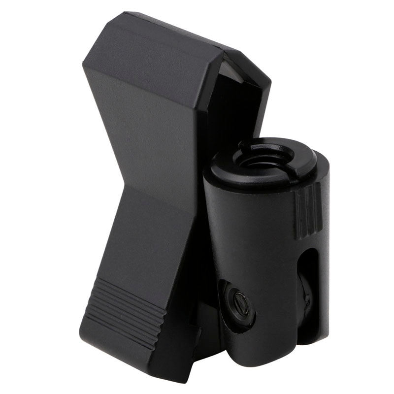 Soporte Flexible para micrófono, Clip Universal para micrófono, con resorte de mariposa, color negro