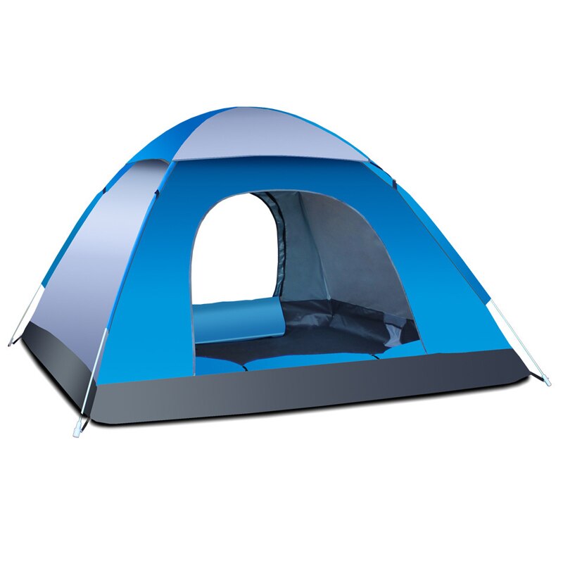 3-4 Personen Grote Ruimte Ultralight Tenten Outdoor Camping Tent Reizen Naturehike Tent Voor Camping Zon Bescherming Anti-mosquito: Gray-blue