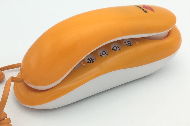 Vaste telefoon thuiskantoor hotel inkomende telefoon aan de muur, mini-wandtelefoon aan het bed: Oranje