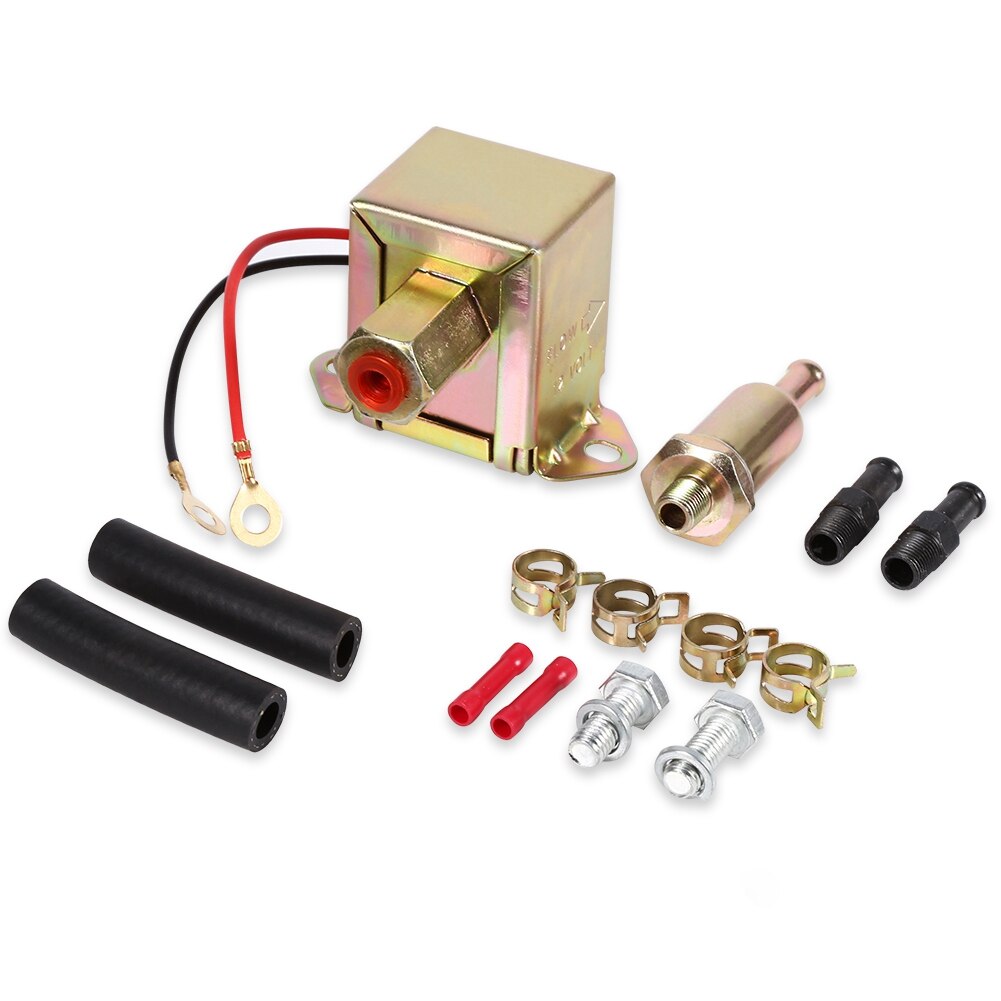 Universele 12v elektrische brandstofpomp inline filter diesel benzinemotor pomp facet koper