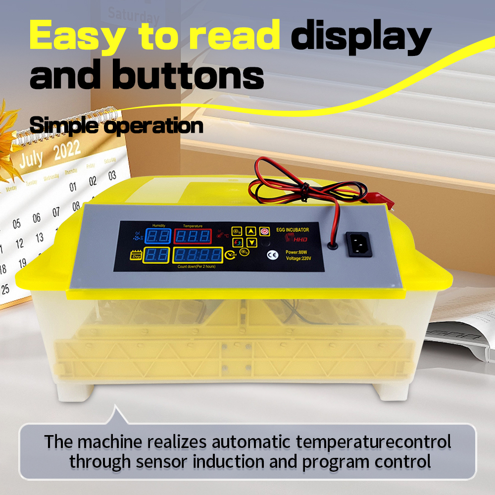 Gevogelte Volautomatische Uitbroedmachine Voor 48/56 Kip Eend Ganzeneieren, Digitale 12V 110V 220V Voeding Ei Incubator