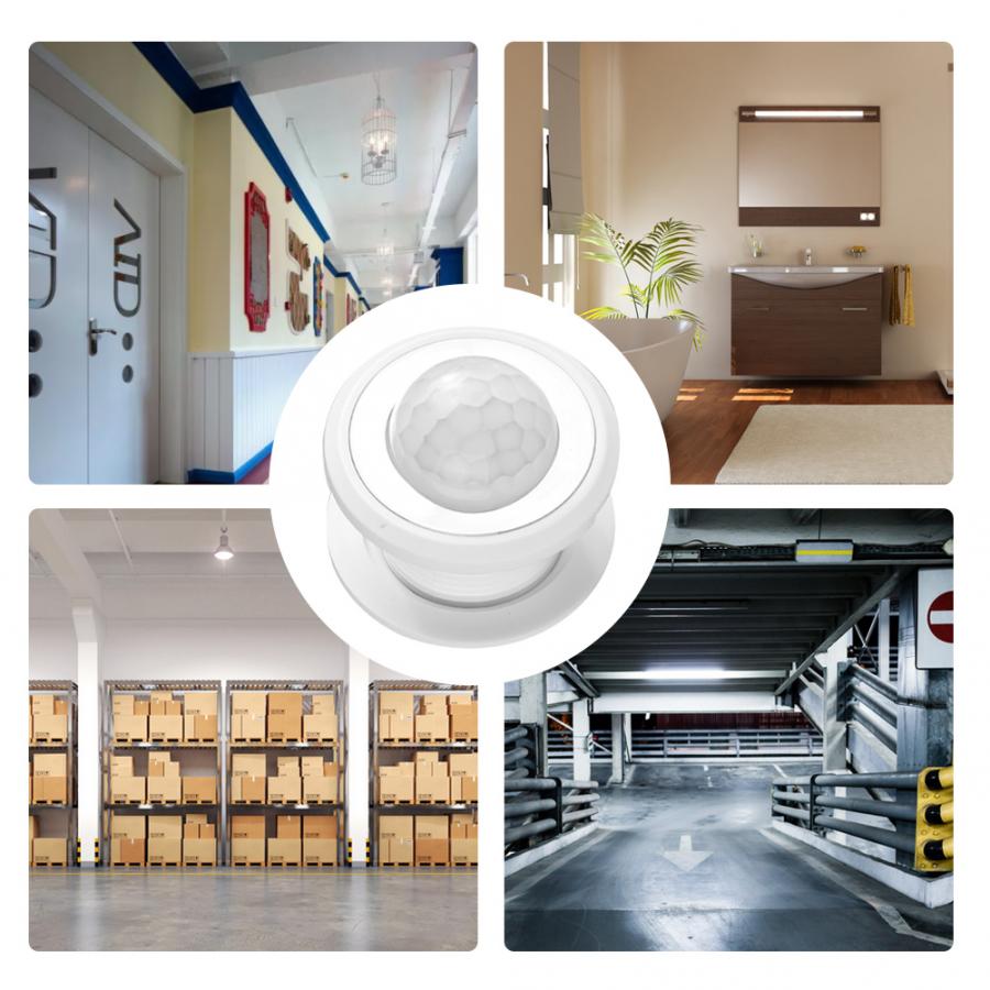 Mini Embedded PIR Infrared Body Adjustable Sensor Switch 110-240V