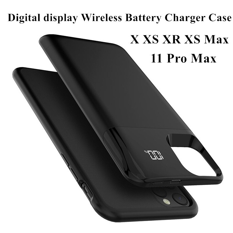 Wireless Charging Battery For Iphone X XS XR XS Max i11 11 Pro 11 Pro Max Smart Digital Display 5000mAh Charging Powerbank Csae