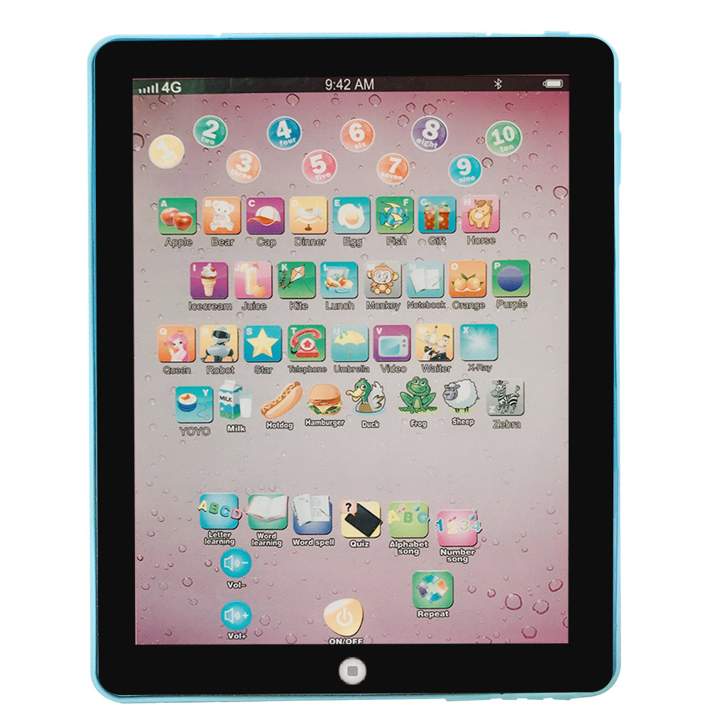 Barns surfplatta ipad läsmaskin barns språkstudie bord mini engelska barn touch ipad barn baby leksaker: B