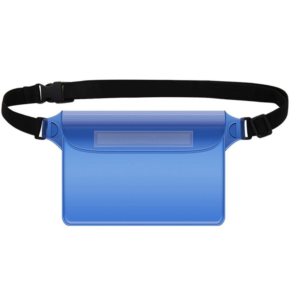Swimming Waist Bag Waterproof Sealing Underwater Bag Large Capacity Underwater Mobile Phone Bag for Beach Boat Sports: Blue