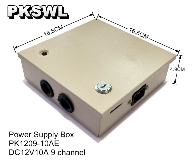 DC12V 10A 9 way 9 channel CCTV power supply box power distribution box for CCTV camera