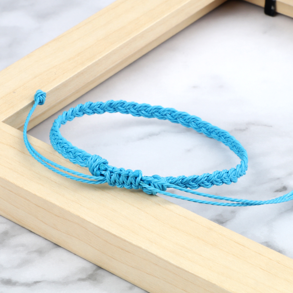 Pulsera de hilo de cera impermeable ajustable para mujeres y hombres, pulsera budista tibetana tejida hecha a mano, joyería de oración de la suerte de la amistad