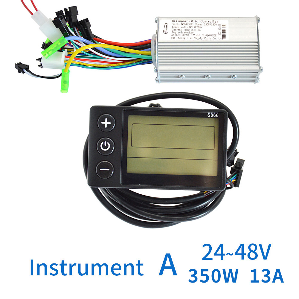 24v/36v/48v 250w 350w motor borstlös styrenhet elcykel intelligent styrning av borstlös likströmsmotor lcd instrumentsats: A 24v 36v