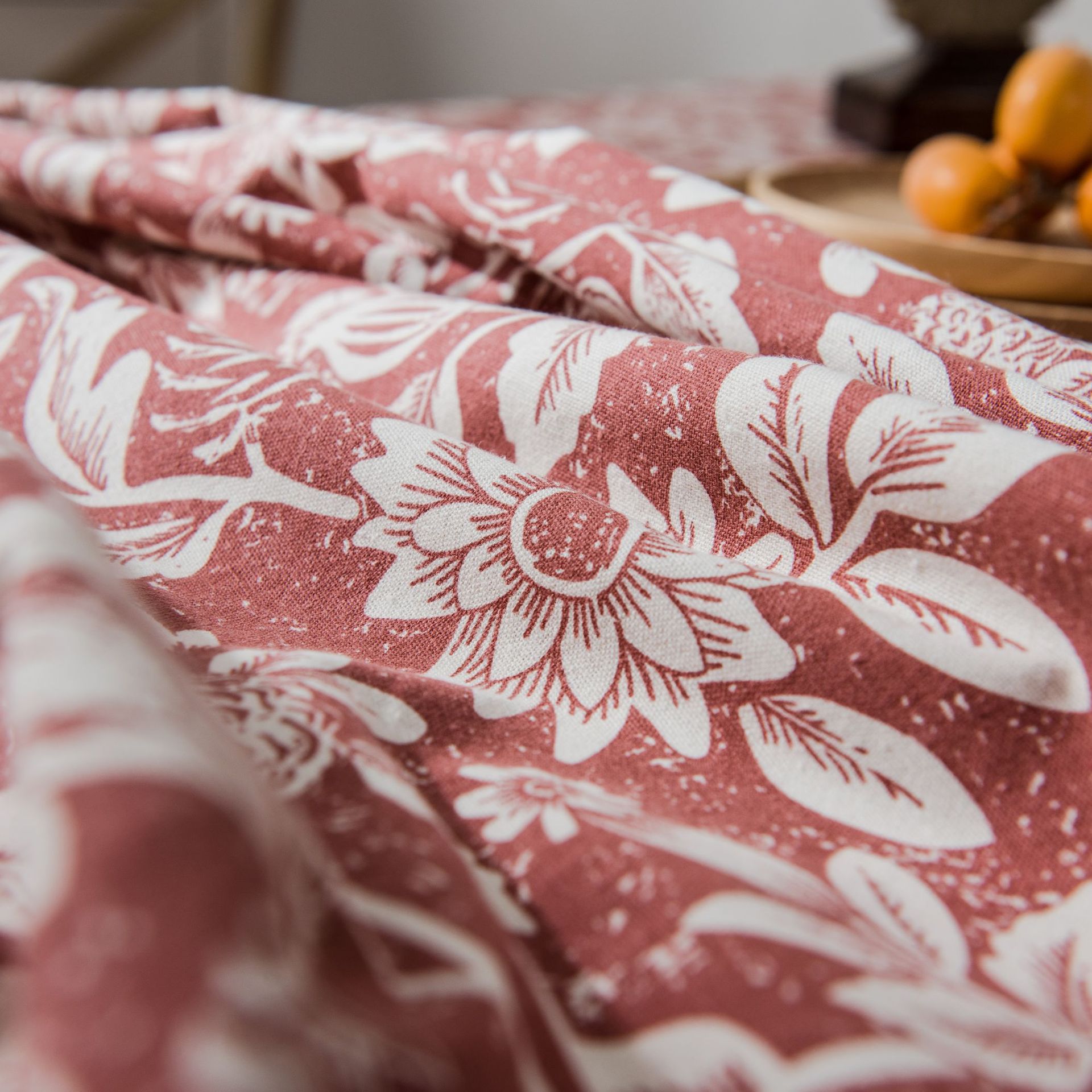 Diner Tafelkleed Doek Imitatie Katoen Linnen Rechthoekige Plant Bloem Gedrukt Tafelkleden Voor Home Decor Keuken Party