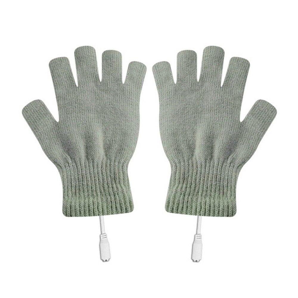 Winter Elektrische Beheizte Handschuhe Winddicht Warme half-finger Touch Screen Handschuhe Für Männer Frauen USB Betrieben Beheizten Thermostat Handschuh: Grau