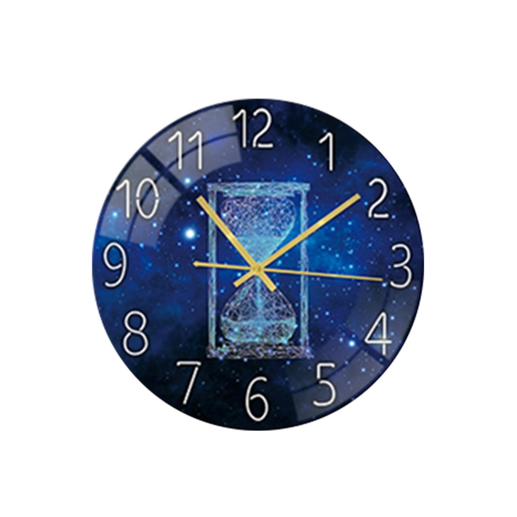 Living Room Digital Wall Clock Acrylic Mute Frameless Smart home Art Clock: B