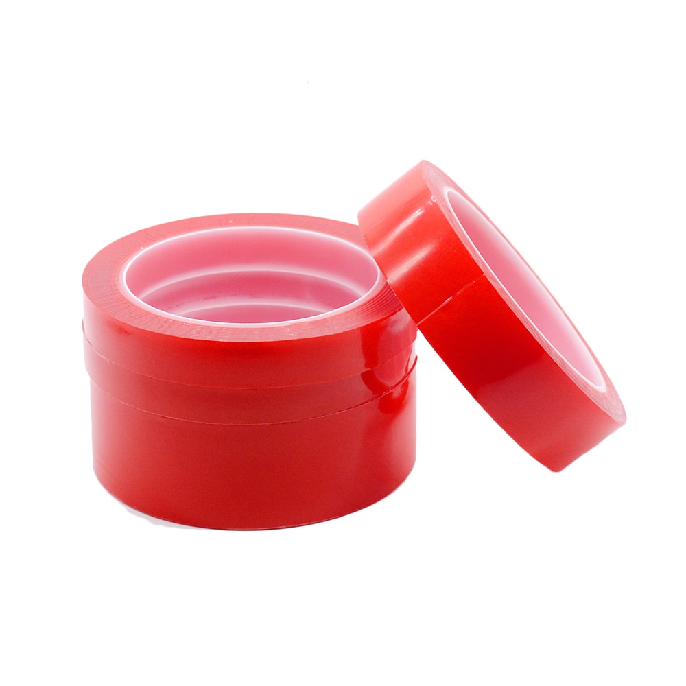 1PC 3m Car Double Sided Adhesive Foam Tape Heat Resistant Strong Acrylic PET Red Film VHB Tape 3 meter