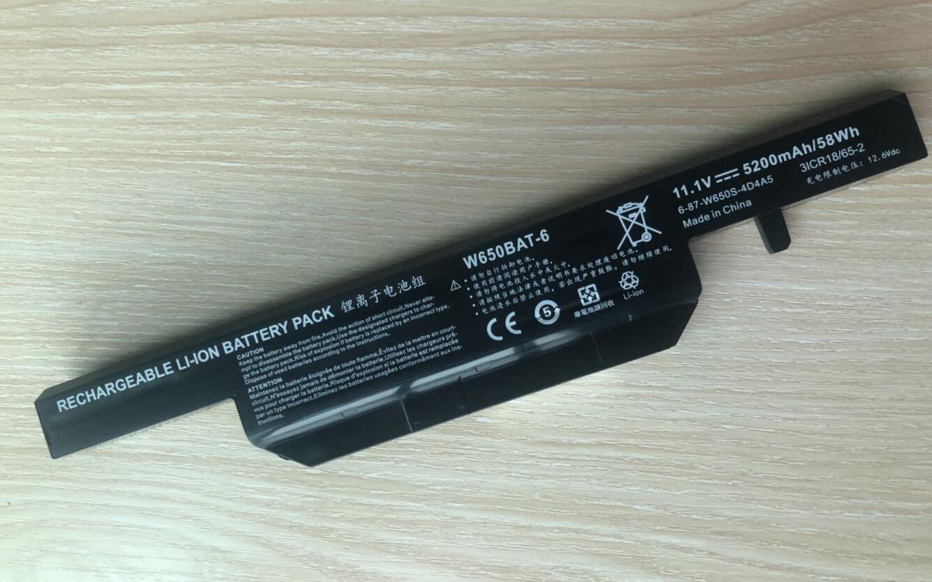 W650bat 6 batterie D&#39;ordinateur Portable pour Hasee K610C K650D K570N K710C K590C K750D série Clevo W650S W650BAT-6 batterie