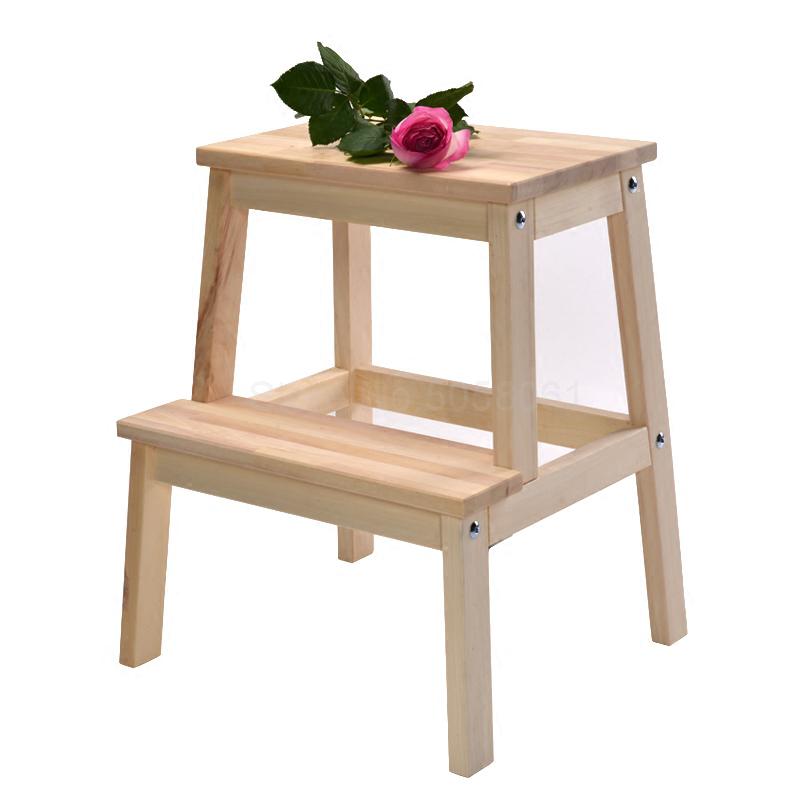 Solid wood step stool children's home ladder stool change shoes stool steps high and low stool