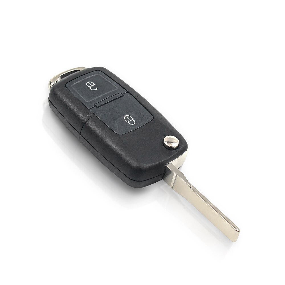 KEYYOU-mando a distancia con 2 botones para coche, 433MHz, 1J0 959 753 AG, funda con tapa para VW VolksWagen Beetle Bora Golf Passat Polo ID48 Chip