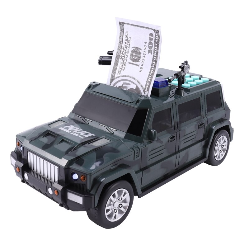 Tirelire papier tirelire enfants grand coffre-fort économie tirelire grande musique jouet musique mot de passe caisse camion voiture tirelire: Camouflage