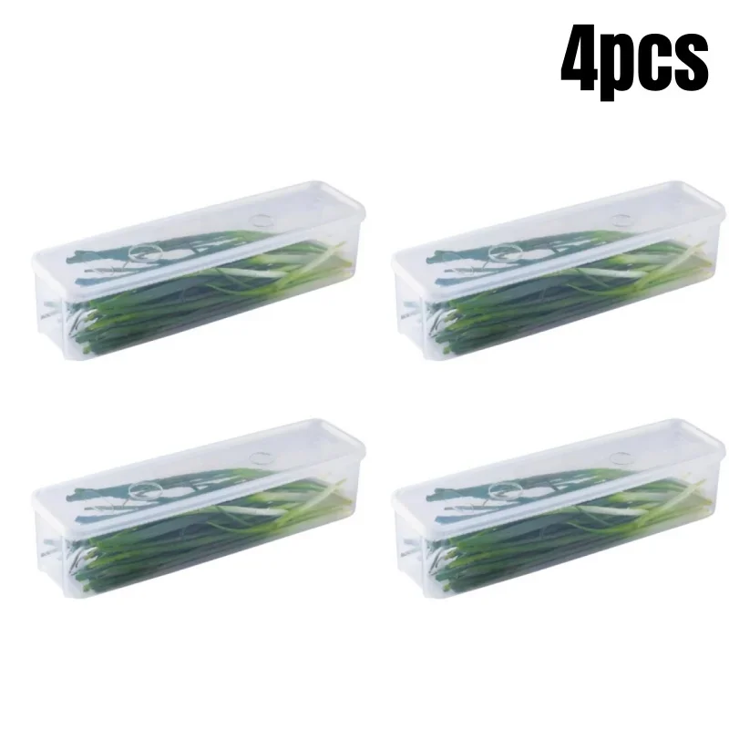 Cajas de almacenamiento para refrigerador con tapa, caja de plástico para mantenimiento fresco, cebollas de cocina, huevos Cilantro, contenedor sellado de fideos, 1/4 Uds.: Amarillo claro
