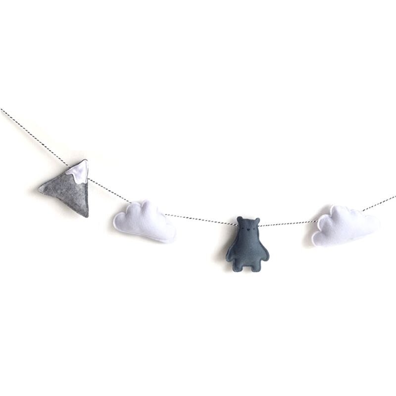 Schattige Beer Cloud Boom Opknoping Hanger Kinderen Kinderkamer Props Decoratieve Ornamenten Voor Zuigelingen Baby Fotografie Prop