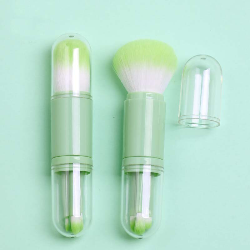 4 in 1 Travel Portable Mini Eye Makeup Brushes Set Reals Eyeshadow Eyeliner Eyebrow Brush Lip Make Up Brushes kit