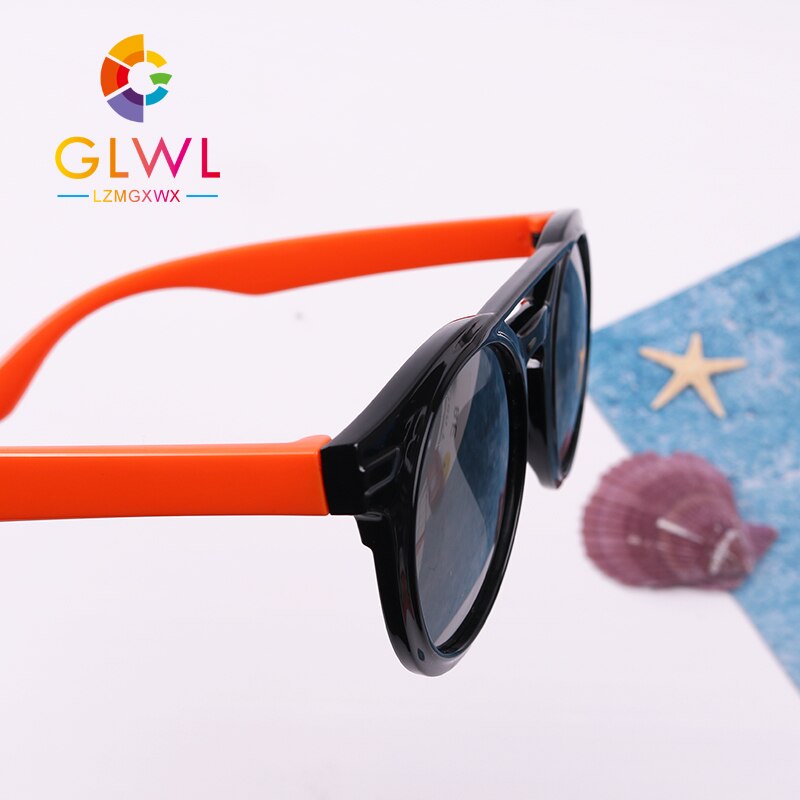 Gafas de sol redondas polarizadas con cuerda para niños y niñas, lentes de seguridad UV para bebés, estilo 400,