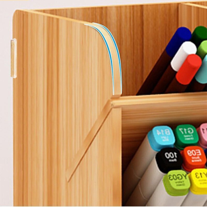 Wooden Pen Holder Large Capacity Cute Desk Pen Holder Pencil Storage Box Desktop Organizer Stand Case School Office Stationery
