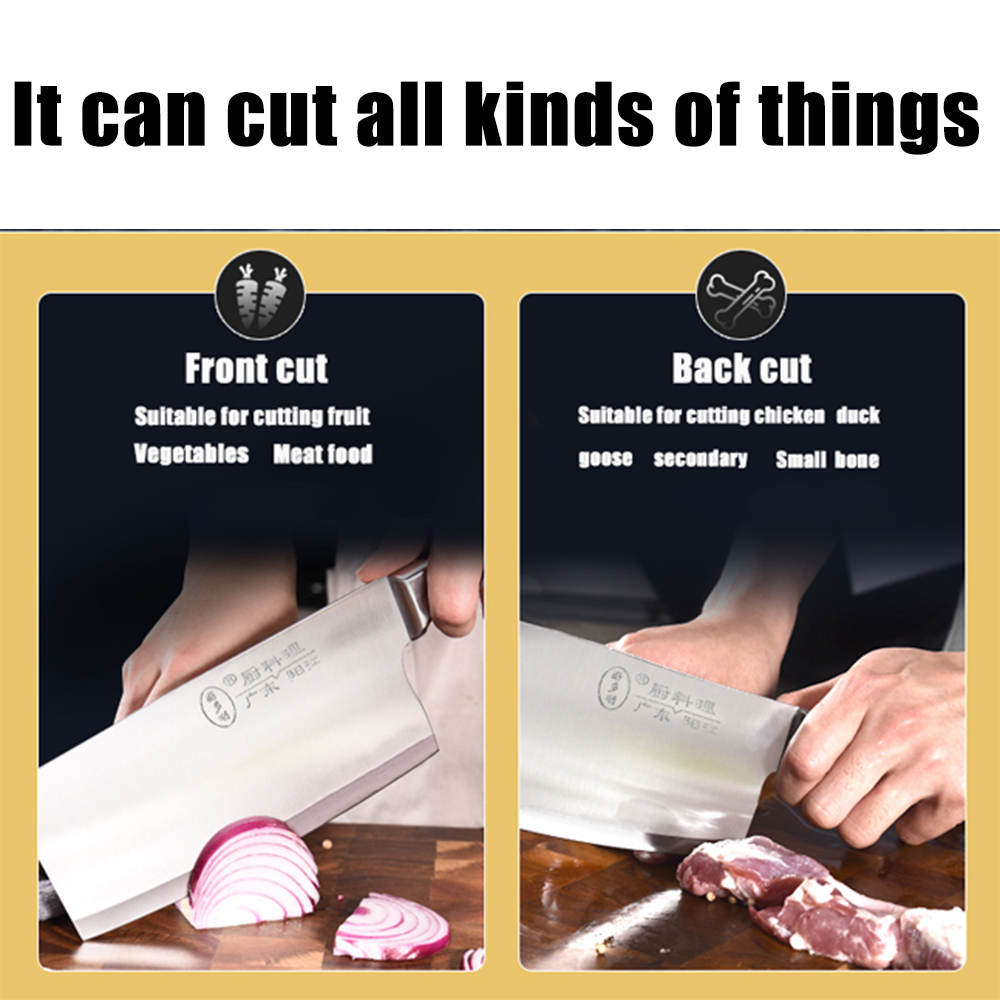 Chinese Cleaver Handgemaakte Chopper Chef 3cr13 Roestvrijstalen Mes Professionele Keukenmessen Vlees Vege Slicer Hakmes