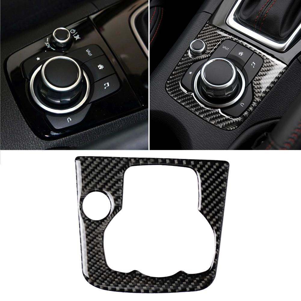 Car Decoration Carbon Fiber Multi-media Gearbox A-right Sticker for Mazda3 Axela Automotive Interior Carbon Fiber Sticker