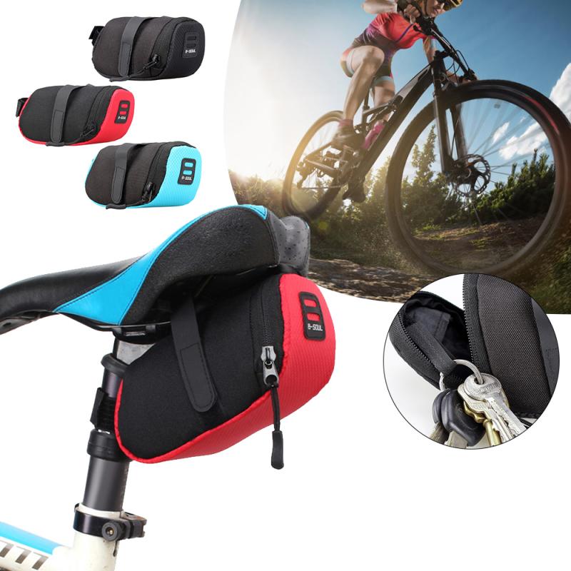 Portable Waterproof Bike Saddle Bag Cycling Seat Pouch Bicycle Tail Bags Bike Waterproof Storage Saddle Bag Cycling Equipment