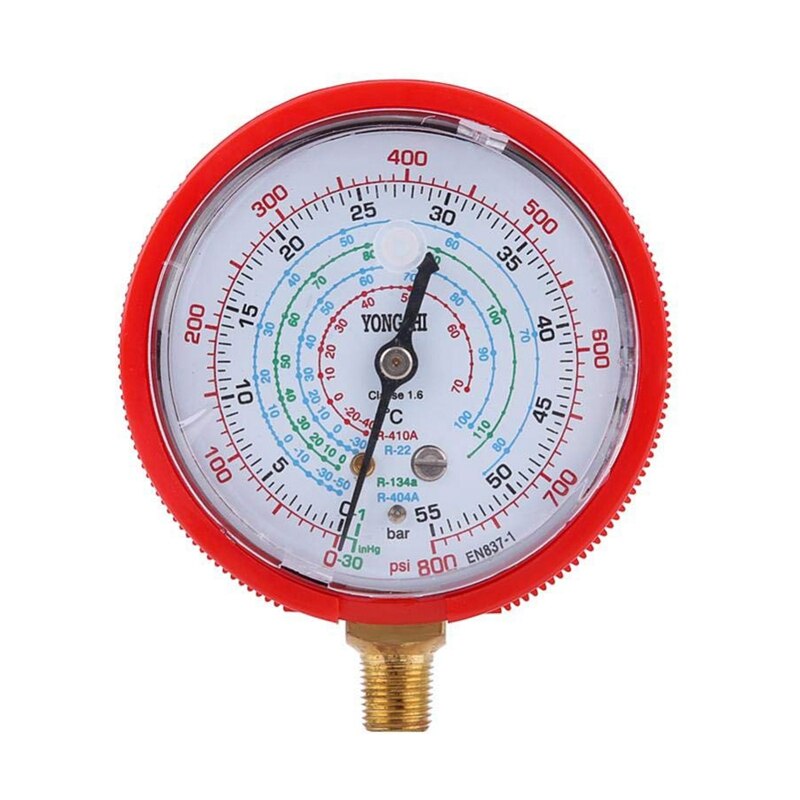 2 uds, Auto, medidor de alta baja presión, aire acondicionado, para coche, Kit de manómetro refrigerante para R410A R134A R22, refrigerante