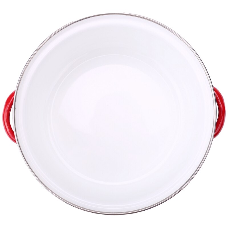 18Cm 1.5L Tomato Enamel Soup Pot Stockpot Mini Saucepan Milk Egg Noodles Cooking Pan For Induction Cooker Gas Cooker