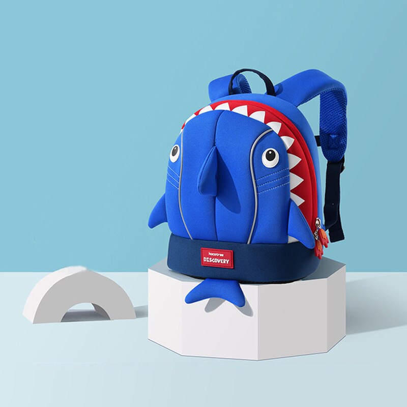 3D Cartoon maternelle sacs d'école mignon Anti-perdu enfant en bas âge sac à dos cartable bébé sacs pour âge 0-4 enfants enfants sac: Blue