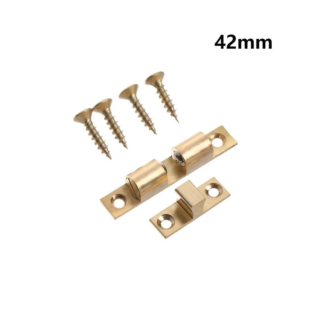 Fittings Brass Inner Locks Screws Switch Closer Wardrobe Stopper Damper Buffer Door Lock Buckle Cabinet Catches: 42mm