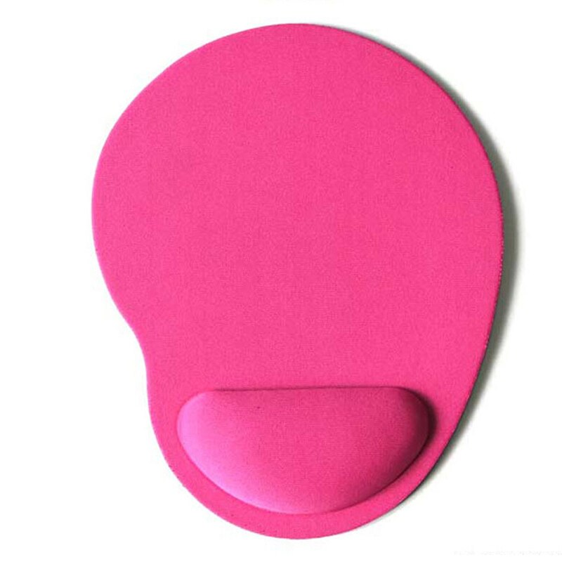 Silikon mjukt handledsstöd stöd musmatta gaming möss pad för pc bärbar dator: Rosröd
