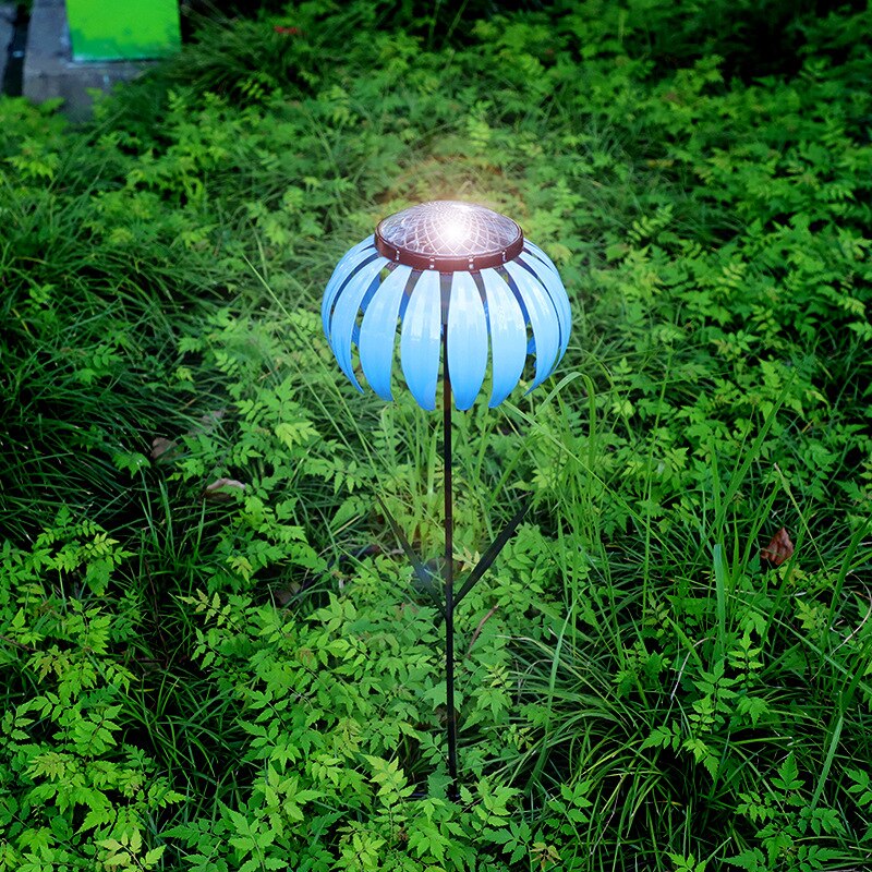 Outdoor Solar Garden Stake Lights Lotus Shape Light LED Solar Landscape Lighting Light for Garden Patio Yard Lawn UD88