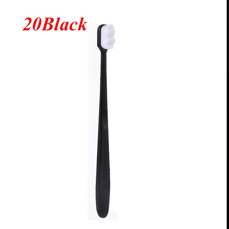 Micro-brosse à dents Nano pour adulte, à poils Ultra doux, 20000 poils, pour les dents sensibles, en retrait de gomme buccale, 10/20 pièces: 20black no box