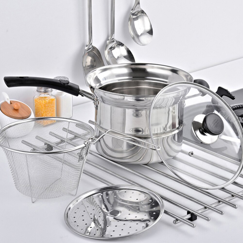 Double boilers Stainless Steel soup Pot Cooking Pot Frying pan Milk Noodle fried Steamer Pot cookware Stockpot cooker
